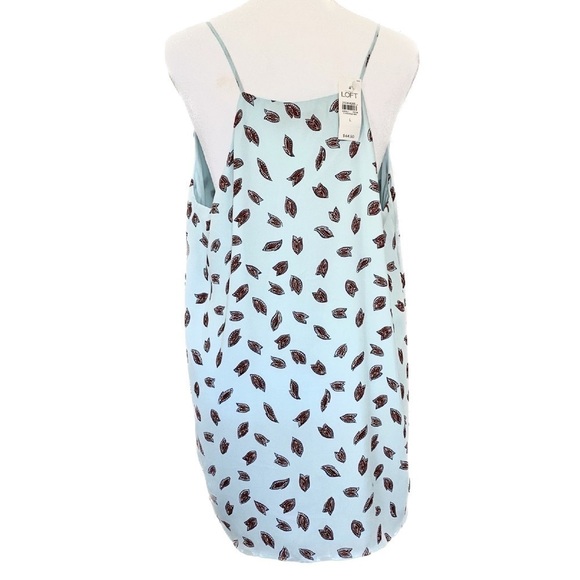 Loft Women’s Tank Top Blue with Red Floral, Spaghetti Strap Size Large - Picture 6 of 10